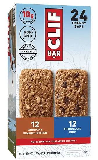 fornaxmall.com : Clif Bar Variety Pack, Chocolate Chip, Crunchy Peanut Butter, 2.4 oz. Nutrition Bars, 24 Count