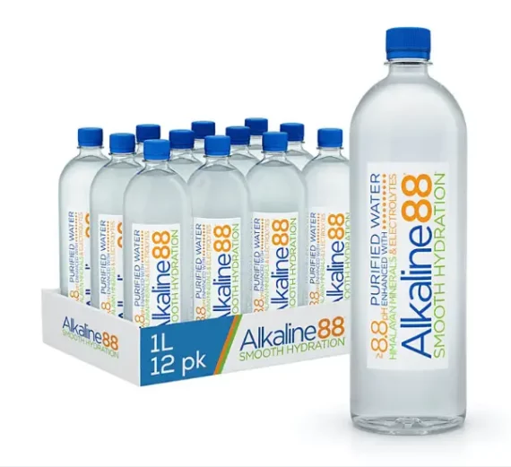 Fornaxmall.com: Alkaline88 Purified Ionized Water with Himalayan Minerals, 500mL (24 Pack), 8.8pH Balance with Electrolytes for Deliciously Smooth Taste, 100% Recyclable