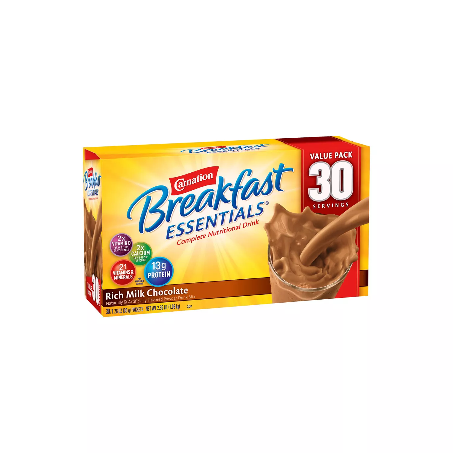Buy from Fornaxmall.com- Carnation Breakfast Essentials Powder Drink Mix 30 Count