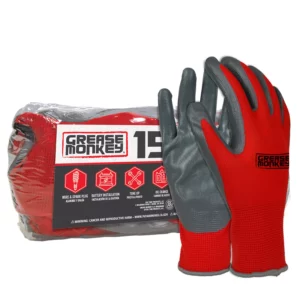 Grease Monkey General Purpose Nitrile Coated Work Gloves Size Large 15 Pack