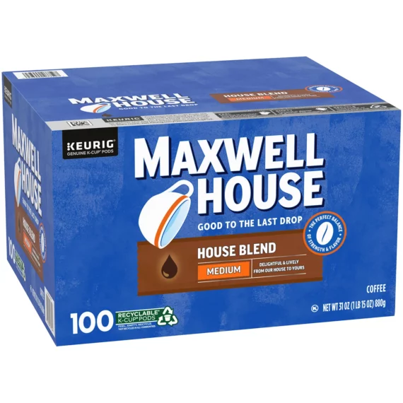 Buy from Fornaxmall.com- Maxwell House Medium Roast House Blend Coffee K-Cups 100 Count