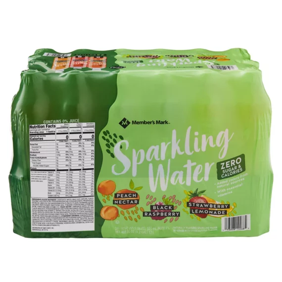 Buy from Fornaxmall.com- Member's Mark Sparkling Water Variety Pack 17oz 24pk