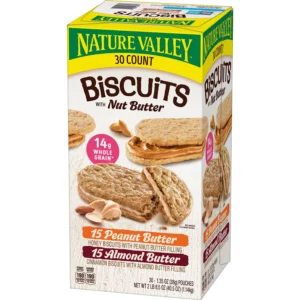 Buy from Fornaxmall.com- Nature Valley Biscuit Sandwich with Almond Butter 30 ct. - Total 60 Count