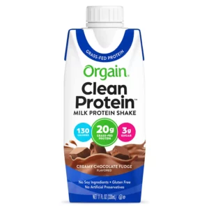 Buy from Fornaxmall.com- Orgain Clean Protein Grass Fed Shake Creamy Chocolate Fudge 12 ct