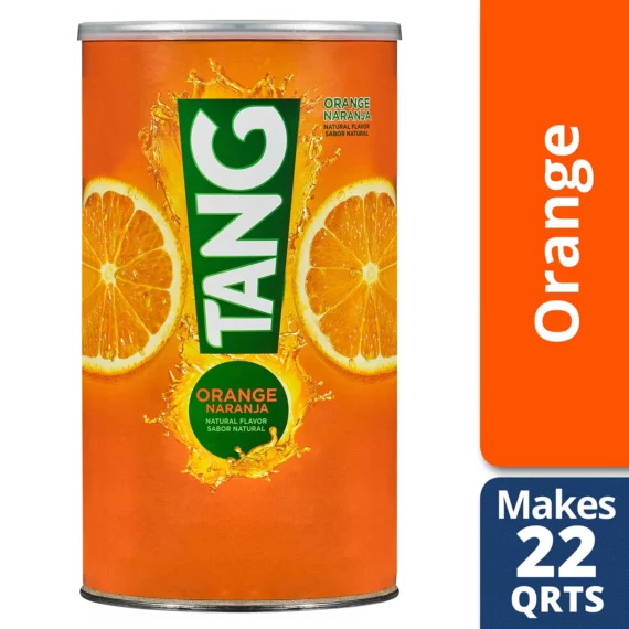Buy from Fornaxmall.com- Tang Jumbo Orange Naturally Flavored Powdered Drink Mix 2 Count 63 oz Canisters