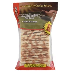Fornaxmall.com: Canine Chews Chicken-Wrapped Rawhide Chews for Dogs (125 ct.)