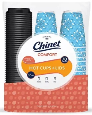 Fornaxmall.com: Chinet Comfort 16 oz Cups With Lids (70Count Each), 70Count