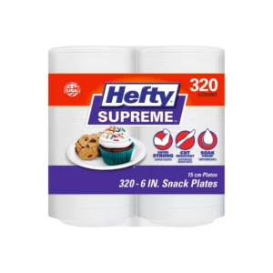 Hefty Supreme Foam Disposable Snack Plates, 6" (320 ct