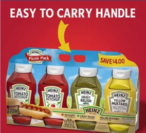 fORNAXMALL.COM: Heinz Condiments Picnic Variety Pack with Ketchup, Mustard and Relish (4 pk2