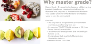 Master Grade HD Manual Tungsten Chef Knife Sharpener