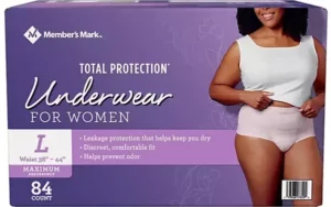 Fornaxmall.com: Members Mark Total Protection Underwear for Women, Large (84 Count)