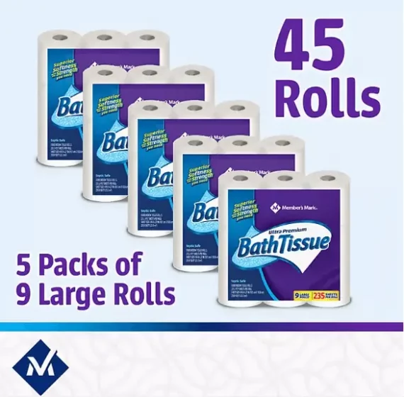 Fornaxmall.com: Member's Mark Ultra Premium Bath Tissue, 2 ply (232 sheets, 45 rolls)