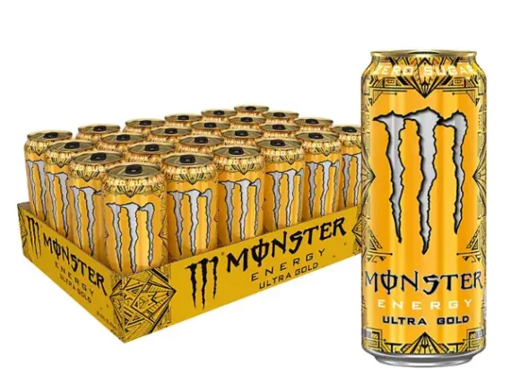 Fornaxmall.com: Monster Energy Ultra Gold, Sugar Free Energy Drink, 16 Ounce (Pack of 24)