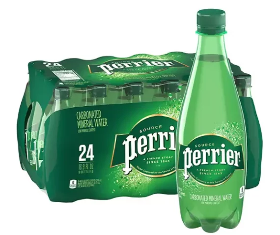 Fornaxmall.com: Perrier Carbonated Mineral Water Plastic Bottles, Original, 16.9 Fl Oz (Pack of 24), 405.6 Fl Oz