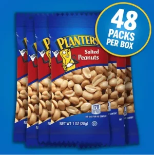 Fornaxmall.com: Planters Nuts on the Go Salted Peanuts, 1 oz single-serve bags, 96 Bags Total