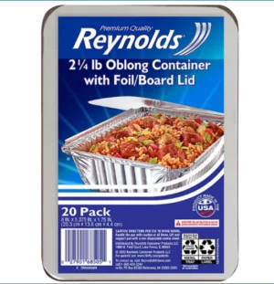 Reynolds Oblong Foil Take Out Containers with Lids (20 ct
