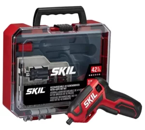 fornaxmall.com: SKIL Rechargeable 4V Cordless Pistol Grip Screwdriver with 42pcs Bit Set, USB Charger and Carrying Case - SD5618-03 : Tools & Home Improvement