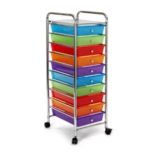 Seville Classics 10 Drawer Cart (Multiple Colors