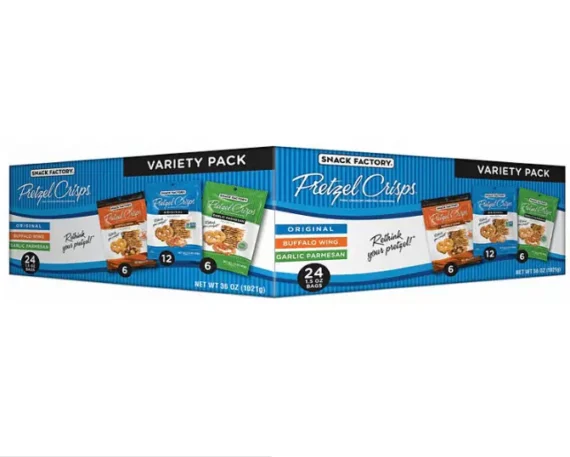 Fornaxmall.com: Snack Factory Pretzel Crisps Variety Pack, Individual 1.5 Ounce (Pack of 24)