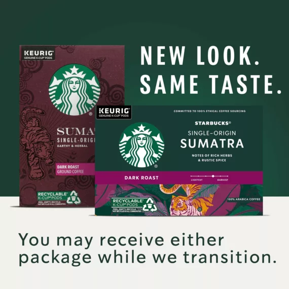 Starbucks Single-Origin Sumatra Coffee K-Cups, Dark Roast (72 ct
