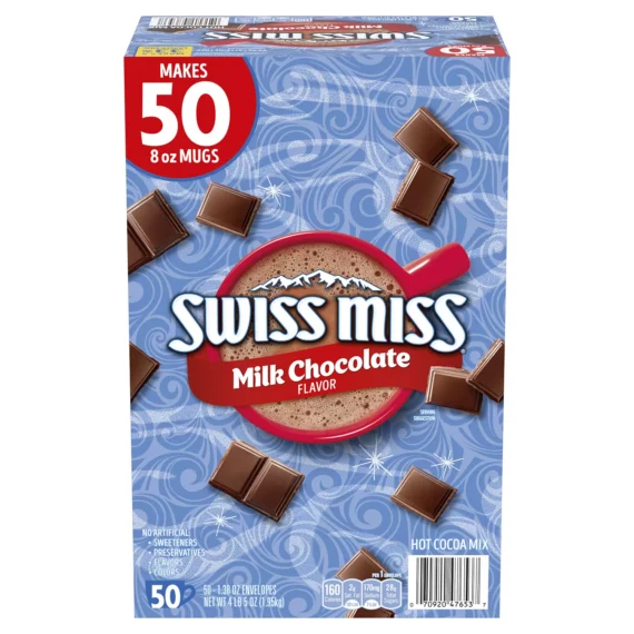 Swiss Miss Milk Chocolate Hot Cocoa Mix Packets (50 ct