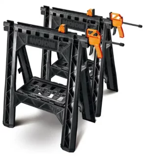 fornaxmall.com: WORX WX065 Clamping Sawhorses with Bar Clamps