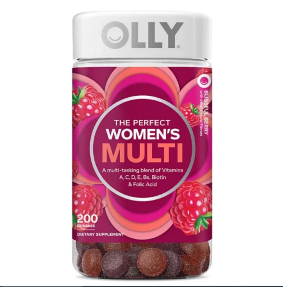 OLLY Women's Multi Vitamin Gummies with Biotin, Blissful Berry (200 ct (8)