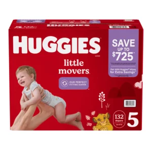 Fornaxmall.com: Huggies Baby Diapers, Huggies Little Movers, Perfect Fitting Diapers Size 5 (27+ lb.) 132 ct