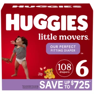 Fornaxmall.com: Huggies Baby Diapers, Huggies Little Movers, Perfect Fitting Diapers Size 6 -(35+ lb) 108 ct