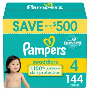 Fornaxmall.com: Pampers Swaddlers Softest Ever Diapers Disposable, Size 4, 22-37 Lb , 144 Count