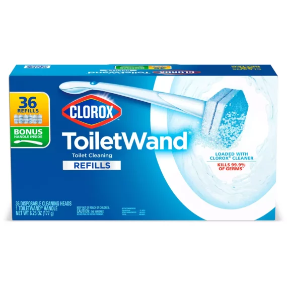 Buy from Fornaxmall.com- Clorox ToiletWand Disposable Toilet Cleaning System -1 ToiletWand Handle + 36 Disinfecting Refills
