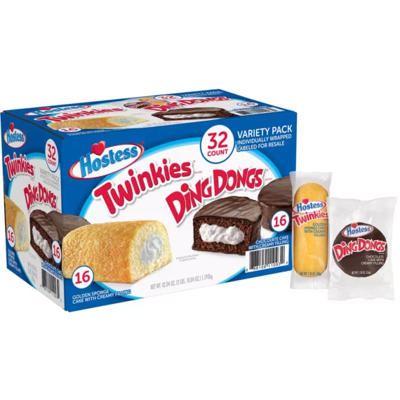 Buy from Fornaxmall.com- Hostess Twinkies And Ding Dongs Variety Pack 1.31 oz., 32 pk
