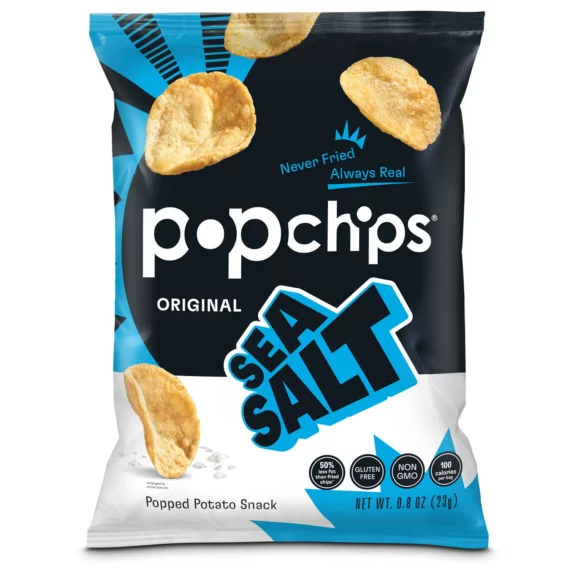 Buy from Fornaxmall.com- Popchips Potato Chips Variety Pack - Single Serve Bags - 3 flavors 0.8 oz -30 Count