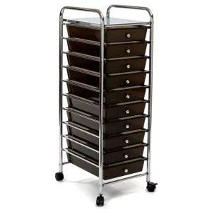 Buy from Fornaxmall.com- Seville Classics 10 Drawer Cart -Black Colors