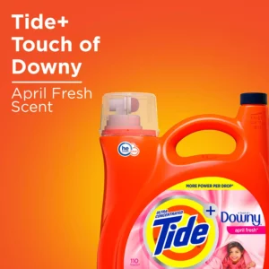 Buy from Fornaxmall.com- Tide With Touch Of Downy April Fresh Scent Liquid Laundry Detergent 150 Fl Oz - 110 loads