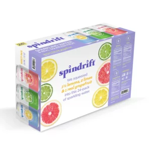Buy from Fornaxmall.com- Spindrift Sparkling Water with Real Squeezed Fruit, Variety Pack -12 fl oz - 24 Pack