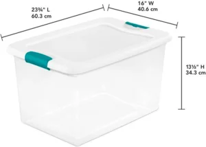 Buy from Fornaxmall.com- Sterilite 64 Qtr Clear Plastic Stackable Storage Container Bin Box Tote - 6 Pack