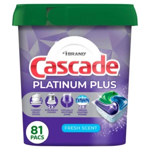 Buy From Fornaxmall.com Cascade Platinum Plus ActionPacs Dishwasher Detergent Pods, Fresh Scent -81 ct.