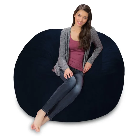 Buy From Fornaxmall.com5' Memory Foam Bean Bag Chair, Assorted Colours, Navy,Gray, Black,red,pink,