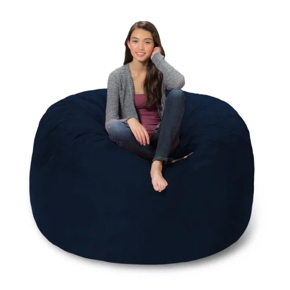 Buy From Fornaxmall.com5' Memory Foam Bean Bag Chair, Assorted Colours, Navy,Gray, Black,red,pink,