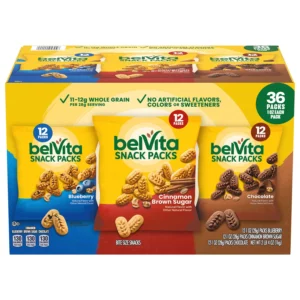 Buy from Fornaxmall.com belVita Chocolate, Blueberry,Cinnamon Breakfast Biscuits Variety Pack 36 Counts (9)