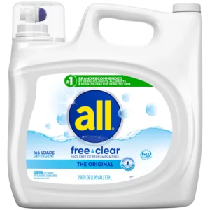 all Liquid Laundry Detergent Free Clear for Sensitive Skin - 250 oz. -166 loads